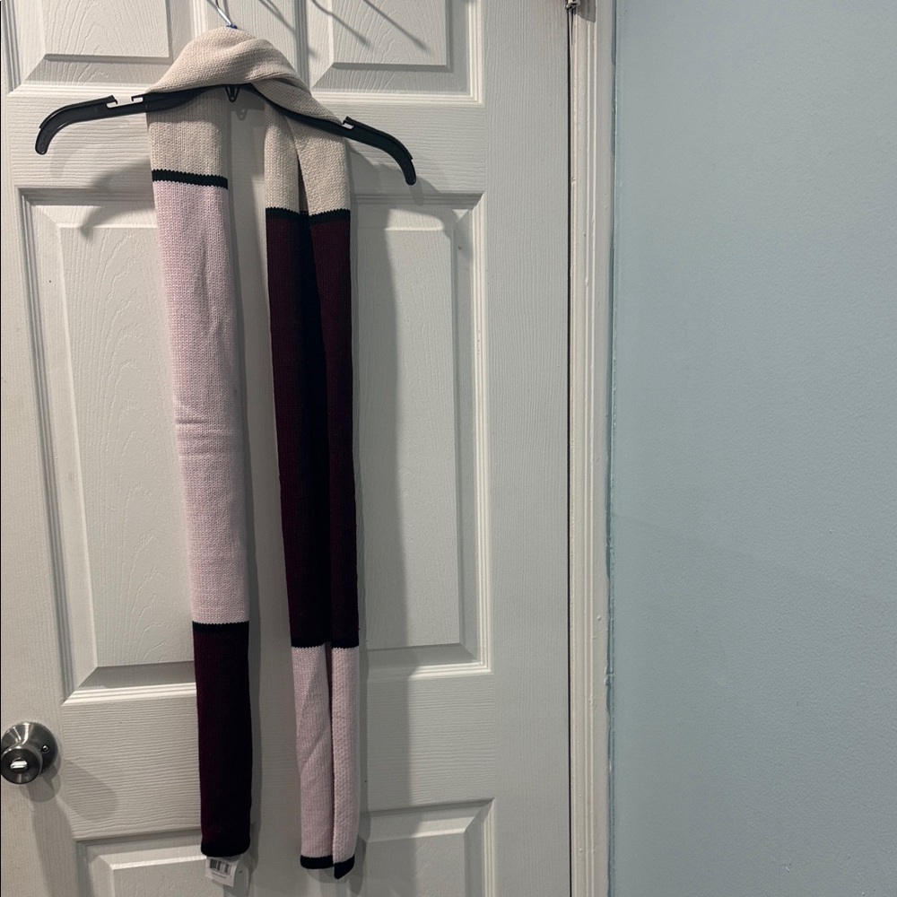 Kate Spade Pink and Burgundy Knit Scarf